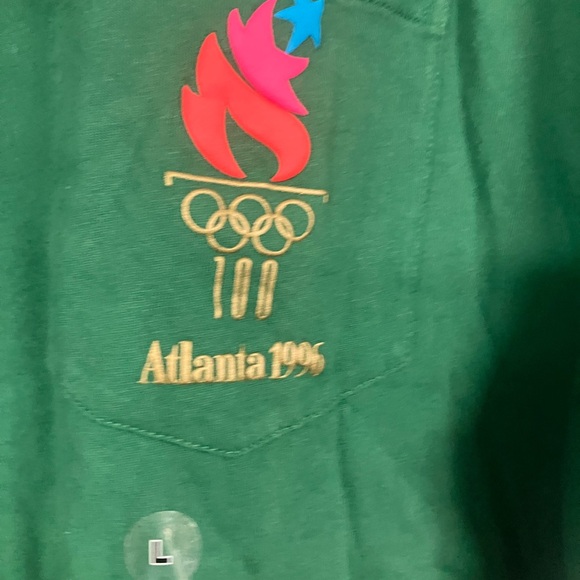 Heritage brand Vtg 1996 Atlanta Olympics embroidered logo shirt size large NWT - Picture 4 of 11